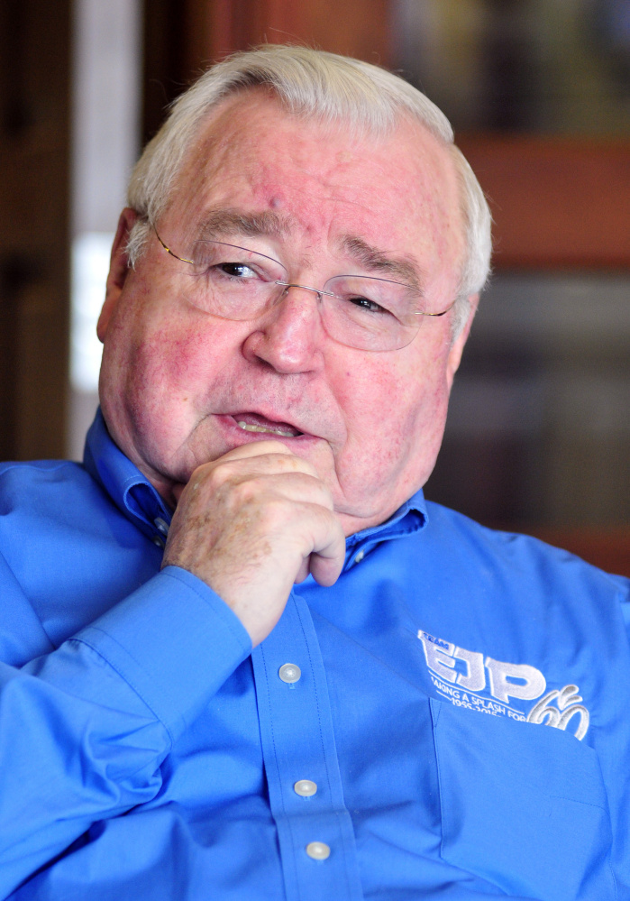 Chief Executive Officer Peter Prescott answers questions during an interview on Thursday at E.J. Prescott headquarters in Gardiner.