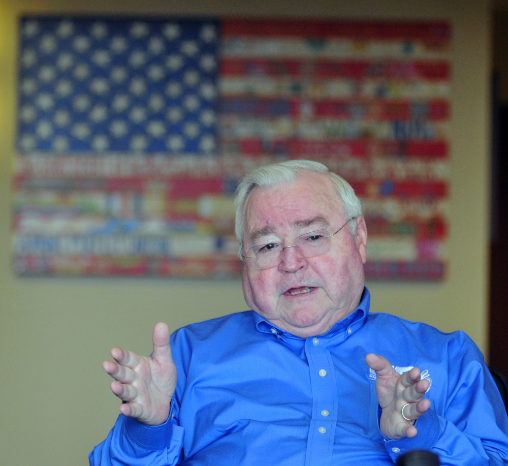 Chief Executive Officer Peter Prescott answers questions during an interview on Thursday at E.J. Prescott headquarters in Gardiner.