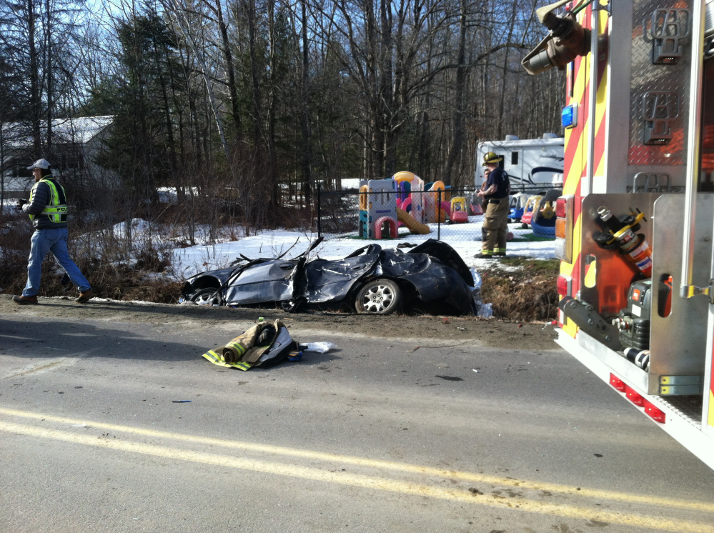 Police say the driver of a Dodge Neon, who had to be extricated from his car, was in critical condition after crashing on Oak Street Thursday afternoon.