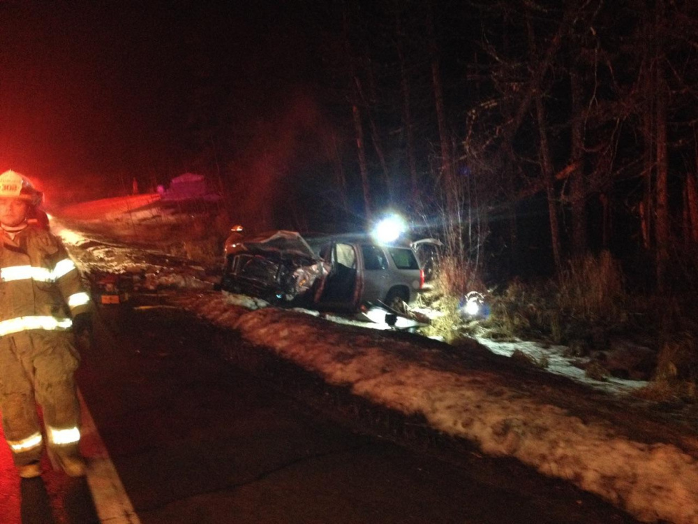 A Corinna woman was killed and eight others injured in a head-on crash on U.S. Route 2 in Pittsfield Saturday night.