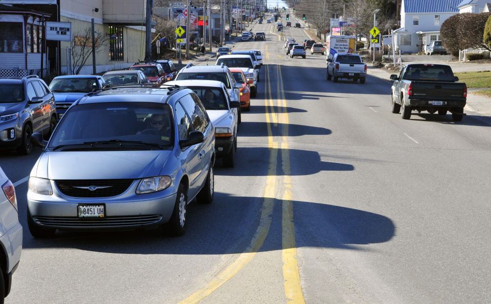 This photo taken Friday shows Western Avenue from Memorial Circle in Augusta, where planners are working on ideas to improve the city.
