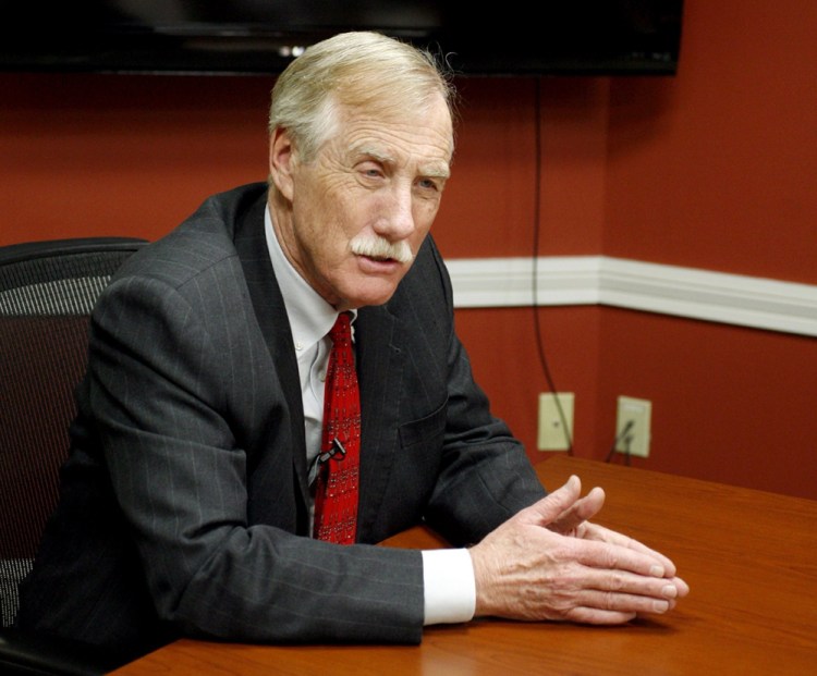 U.S. Sen. Angus King.  Press Herald file photo.