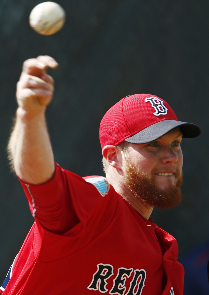 Craig Kimbrel, Boston’s new closer, says his high-90s fastball will present a tough contrast to setup man Koji Uehara’s off-speed repertoire.