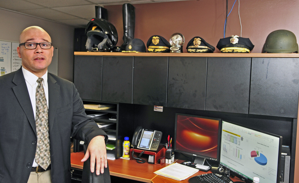 Interim Chief Deputy Bill Johnson, of the Kennebec County Sheriff’s Office, shown Wednesday in his Augusta office, is the second person whose name Kennebec County Democrats have submitted to Gov. Paul LePage for possible appointment as interim sheriff until the November election.