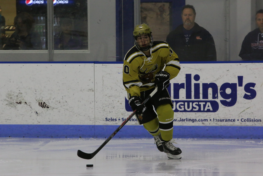 Matt Jolicoeur, of Waterville, is skating for the Maine Moose 16U team that will compete in a national tournament next week in Wayne, New Jersey.