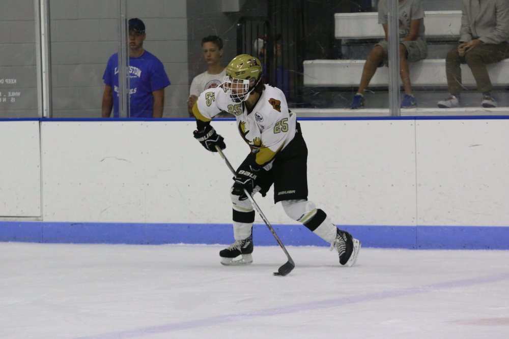 Brandon Nale, of Messalonskee, is skating for the Maine Moose 18U team that will compete in a national tournament next week in New Jersey.