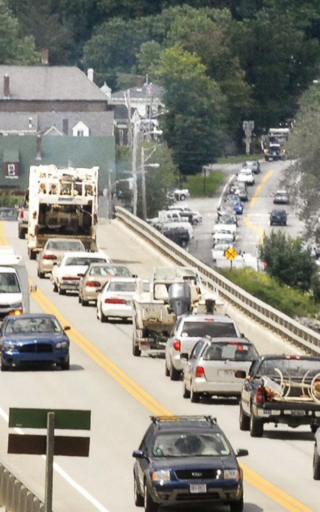 Traffic piles up on Route 1 in Wiscasset during the summer months, a problem the state hopes can be fixed by one of two far cheaper options to the abandoned $115 million bypass plan.
