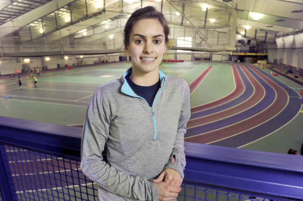 Personal-bests in the high jump and shot put helped lift Peyton Dostie to the title. “I just tried to stay positive,” she said. “I tried not to get worked up about things I couldn’t control.”