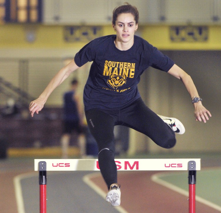 Peyton Dostie finished eighth at last year’s championships and wasn’t expecting to contend. “She’s just very modest,” said her twin sister, Amber Dostie.
John Ewing/Staff Photographer