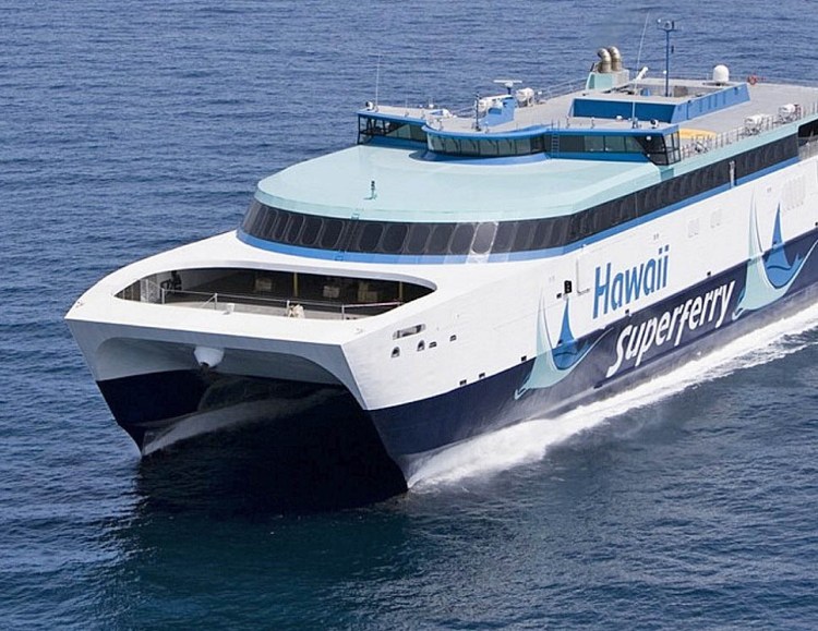 The USNS Puerto Rico was originally a high-speed ferry in Hawaii. It can carry up to 866 passengers and 282 cars.