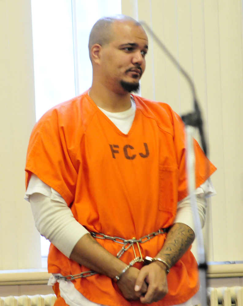 Duane Bailey enters guilty pleas Thursday in Franklin County Superior Court in Farmington. He pleaded guilty to three felony counts of burglary and two misdemeanor charges of theft for his part in a string of convenience store burglaries in New Vineyard, Jay and Weld last summer. Bailey also pleaded guilty to two felony counts of arson in connection with fires set June 27 at homes in Wilton and Carthage.