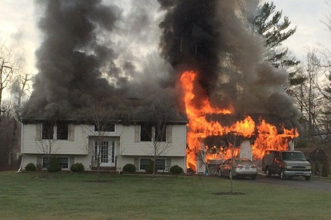 A fire on Friday morning destroyed the home at 3 Bradley Lane in Vassalboro.
