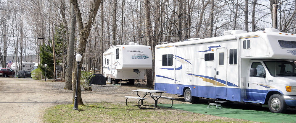 Campers at Foggy Bottom Marine in Farmingdale on Sunday.