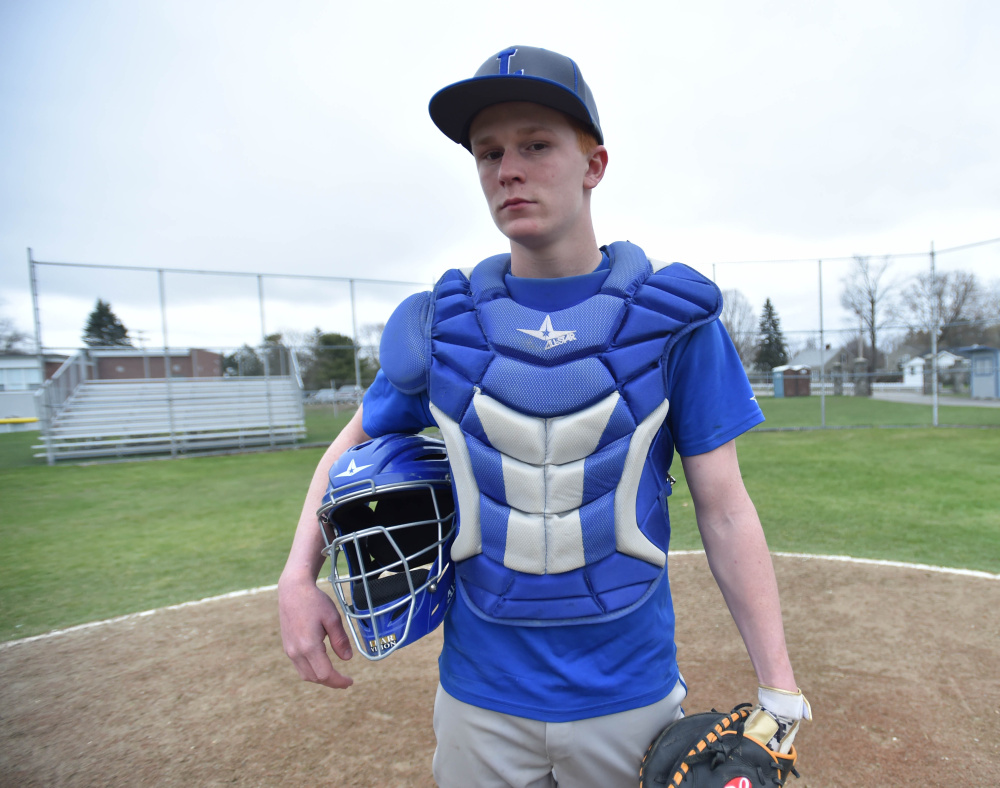 Devon Webb, who played shortstop his whole baseball career, made the move to catcher this season for Lawrence.