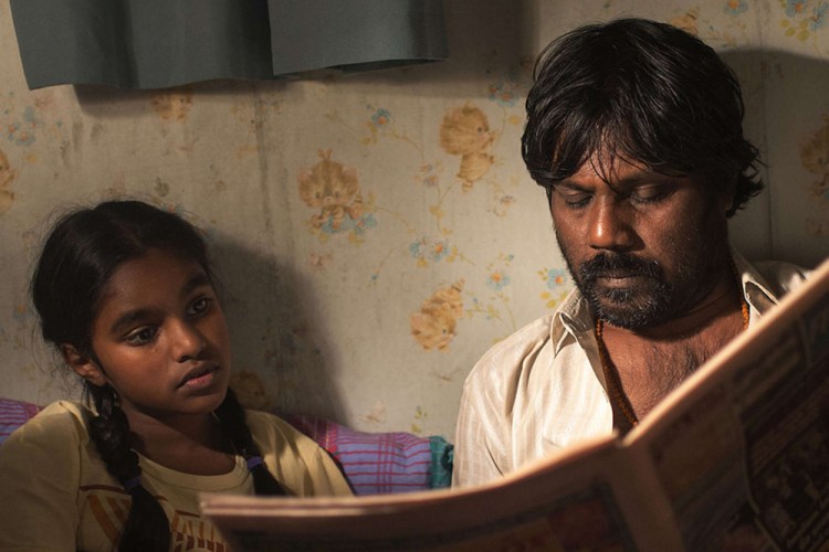 Jesuthasan Antonythasan as Dheepan, right, with Claudine Vinasithamby as Illayaal in "Dheepan".