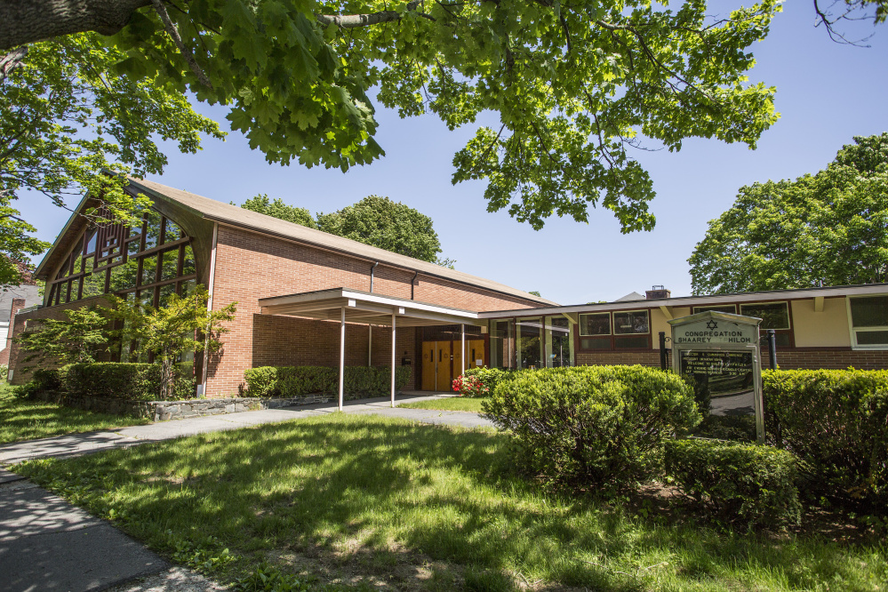 The Congregation Shaarey Tphiloh synagogue on Noyes Street is on the market for $1.2 million. Synagogue President Natan Kahn says the congregation is down to 60 families and it has more space than it needs.