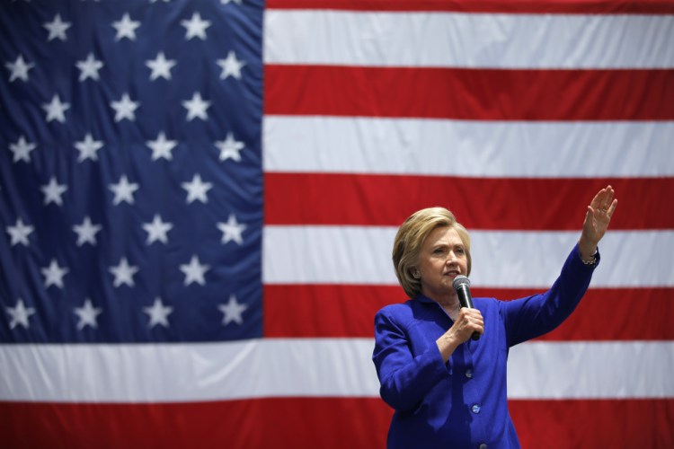 Democratic presidential candidate Hillary Clinton speaks at a rally Monday in Lynwood, Calif. She leads Bernie Sanders by more than 3 million cast votes, by 291 pledged delegates and by 523 superdelegates. She won 29 caucuses and primaries to his 21 victories.