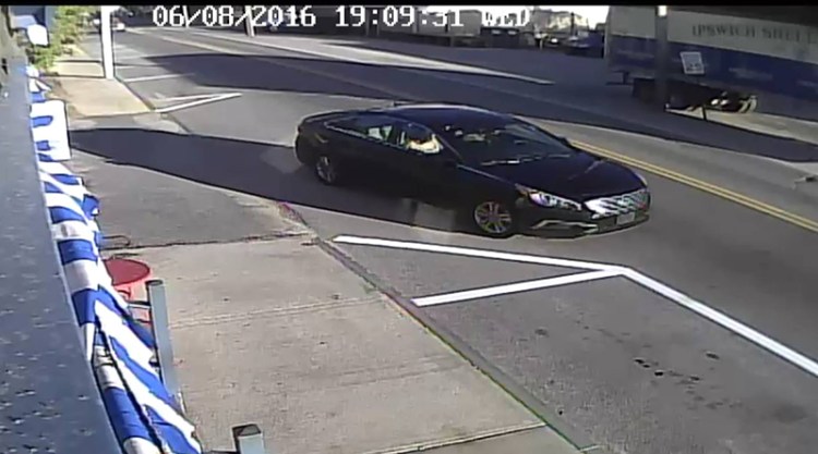 Police say this Image from a security camera shows the car that reportedly picked up Khaitlynn Prosser Wednesday evening in Ellsworth.