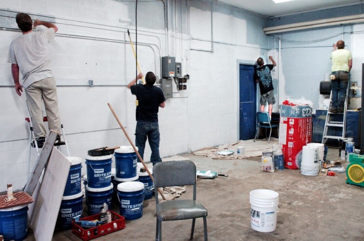 People convicted of misdemeanors in Somerset County can participate in community service in lieu of going to jail, in this case, painting walls at the Madison Junior High School on July 17.
