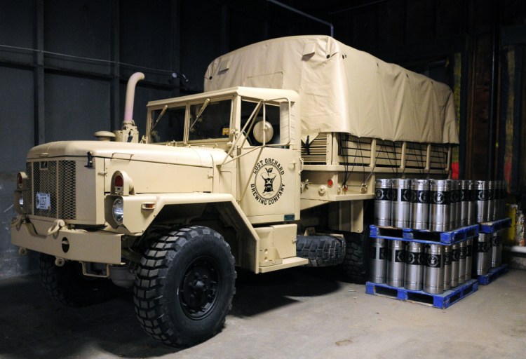 Lost Orchard Brewing is one of the Gardiner-based companies that has benefited from state block grant funds that local officials say will help Gardiner become a local food hub. This March file photo shows a delivery truck in the company garage in South Gardiner.