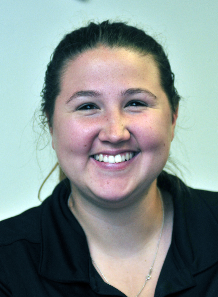 Program manager Sarah Maffei on Friday at Merrills Detector Dog Services in Readfield.