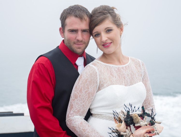 Jon and Melinda Popham of Machiasport got married on board the Melinda Ann, the pleasure-craft-turned-lobster boat that Jon named for his wife.