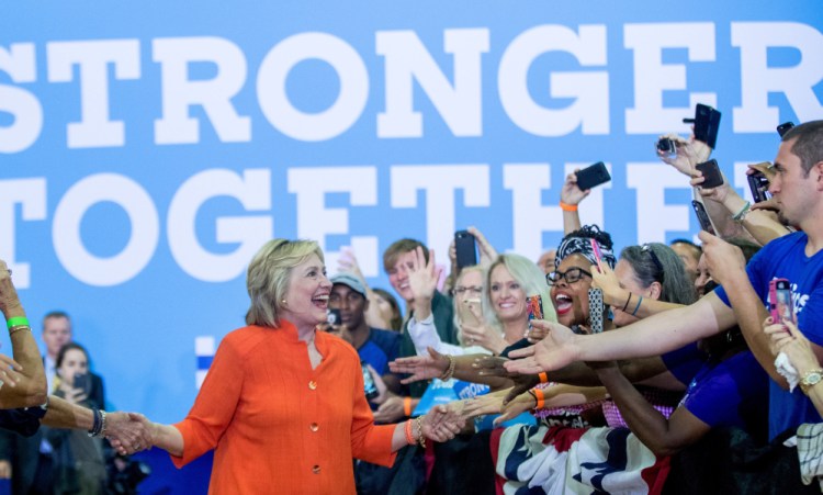 Hillary Clinton arrives Monday to speak at a rally at the Coliseum in St. Petersburg, Fla., where she said the economic plan that Donald Trump outlined earlier in Detroit would push the country back into recession. Her campaign has proposed a detailed jobs plan and cited her work in upstate New York while she was a U.S. senator, but many of the jobs that were promised there never materialized.