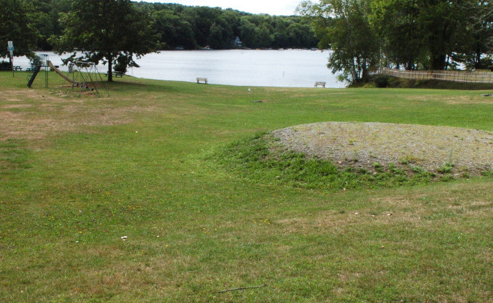 The park, beach and boat launch area at the Oakland boat landing on Messlonskee Lake in Oakland is seen Monday. Town councilors plan to discuss renaming the boat launch Wednesday.