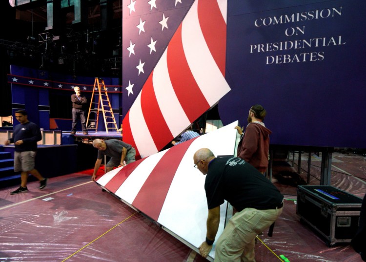 The stage will soon be set at Hofstra University for the initial confrontation between Hillary Clinton and Donald Trump – an event that could be watched by over 100 million.