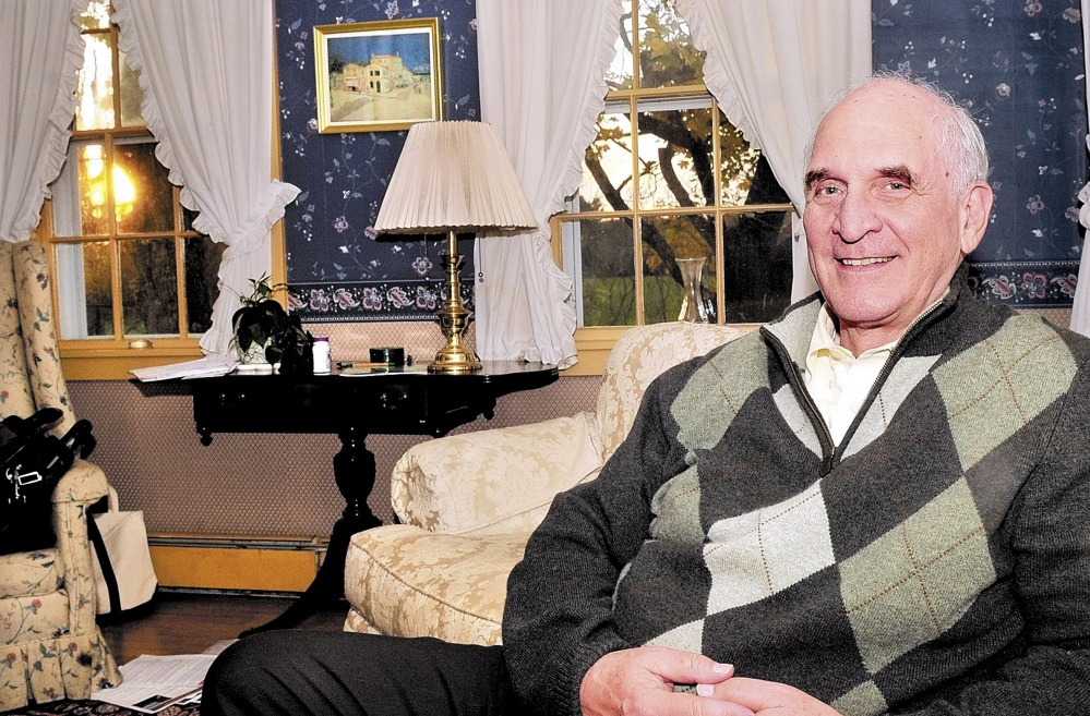 Kennebec County Probate Judge Jim Mitchell, shown here in 2010 in his Vassalboro home when his wife Libby was running for governor, died Friday at age 74.