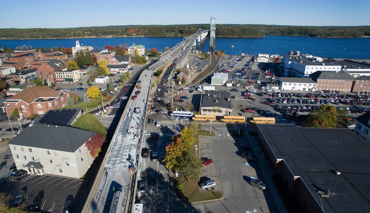 Reconstruction of the Bath viaduct on Route 1 started Tuesday and will continue until at least Memorial Day.
Photo by MaineHDTV