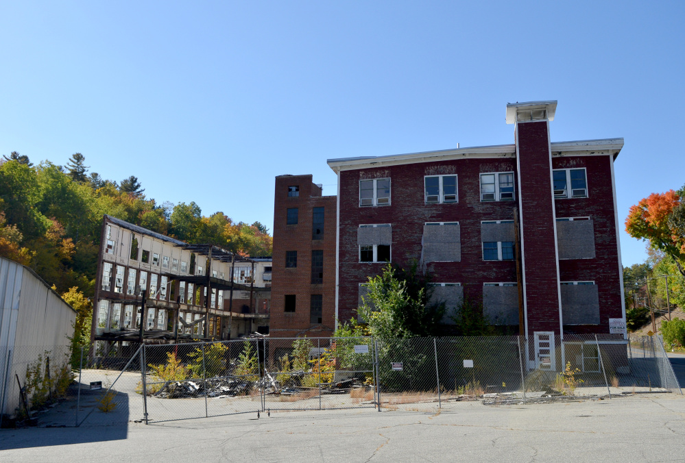 The Forster Mill remains upright in Wilton on Friday.