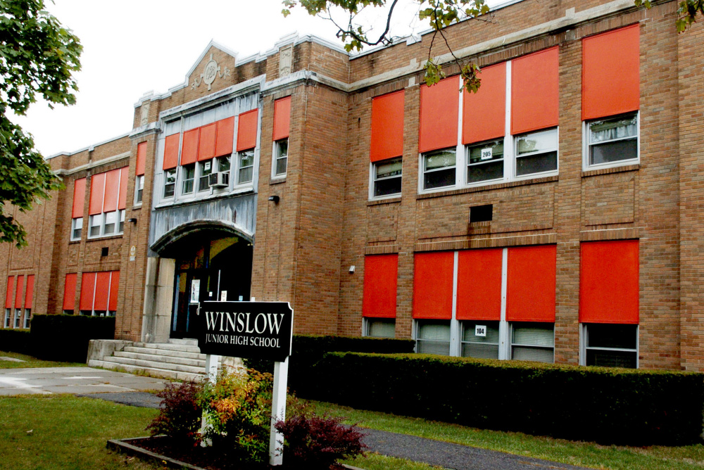 An architect has been working with a school building committee to figure out how to move Winslow Junior High School students into other renovated town schools after the current school is torn down.