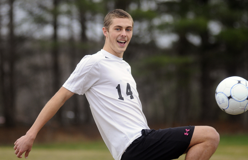 Maranacook senior Hayden Elwell is the Kennebec Journal Boys Soccer Player of the Year.