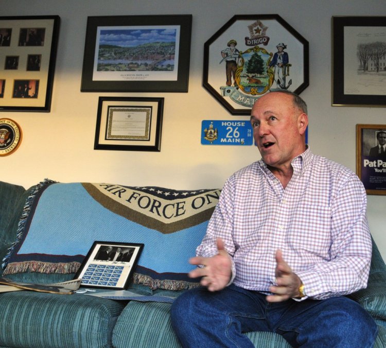 Augusta City Councilor Patrick Paradis talks about the late John Glenn on Friday. They met in 1983, when Glenn was running for president.