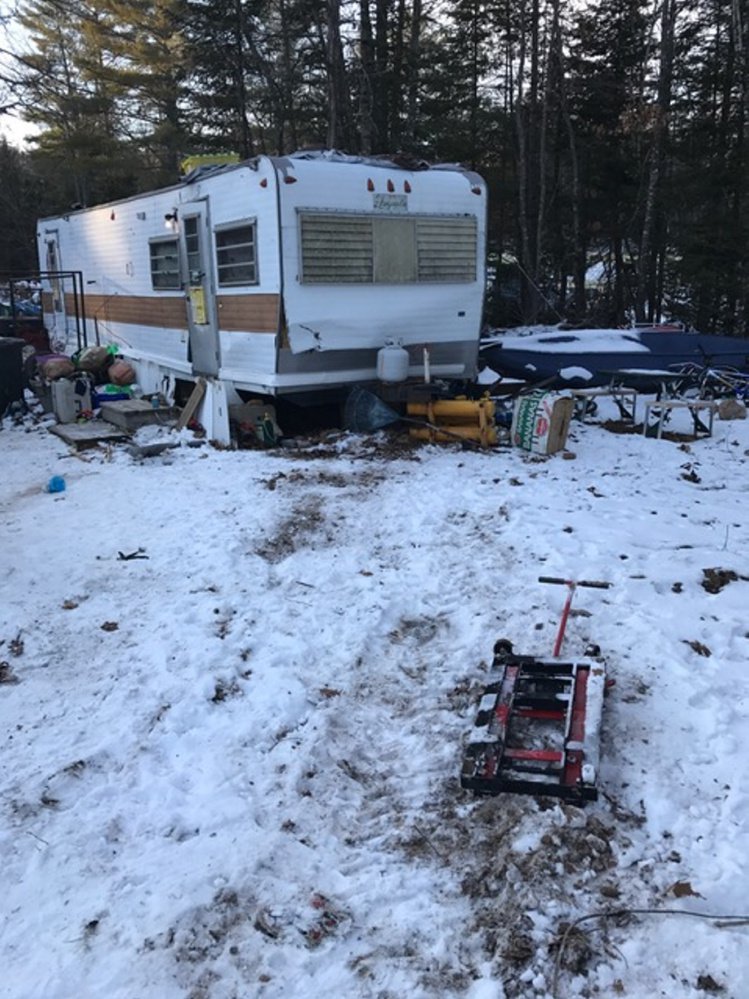 Michael Bubar and his family live in this mobile home on John Bubar's property.