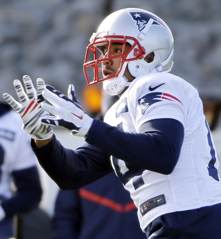 Michael Floyd catches a pass during practice Wednesday. The new receiver was inactive last week and his role for Saturday remains unclear.