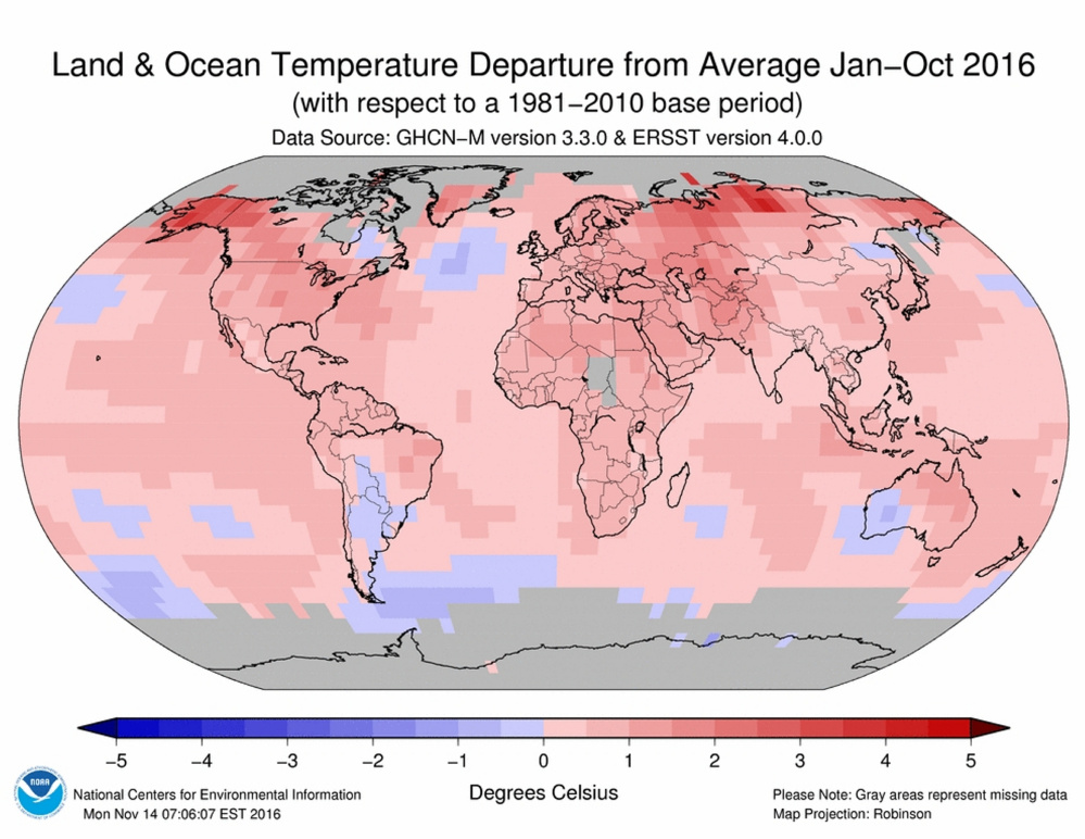 Global temperatures graphic courtesy of NOAA