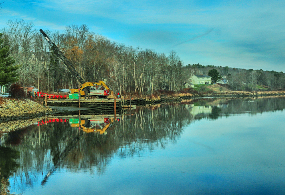 Staff photo by Joe Phelan
Work has begun on the parking lot for the dock at Steve Powell Wildlife Management Area on Thursday in Richmond.