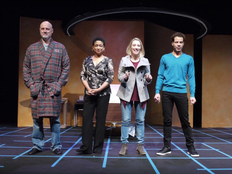 Doug Rees as Lou Ziegler, Melissa Maxwell as Marlene Hayes, Annie Grier as Raina Lamott and Jon Hudson Odom as Jarrell Hayes in "Under the Skin."