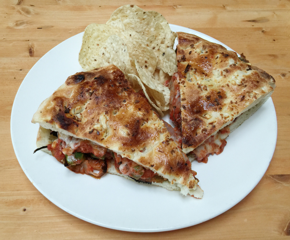 Eggplant Parmesan sandwich