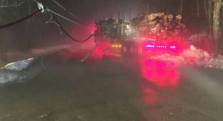 Maine State Police posted this photo of the Weston crash scene on Instagram.