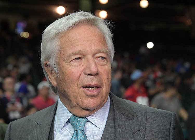 New England Patriots owner Robert Kraft attends Super Bowl LI Opening Night in Houston. 