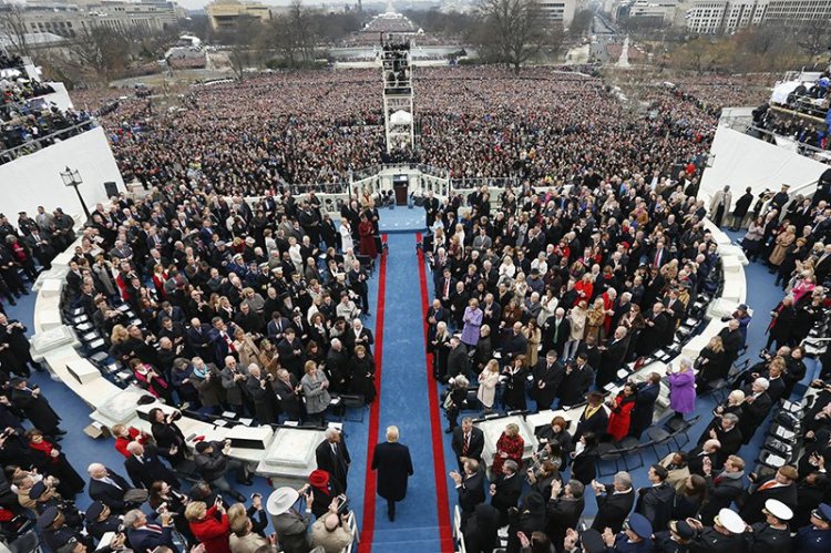 President-elect Donald Trump arrives at his inauguration at the U.S. Capitol.