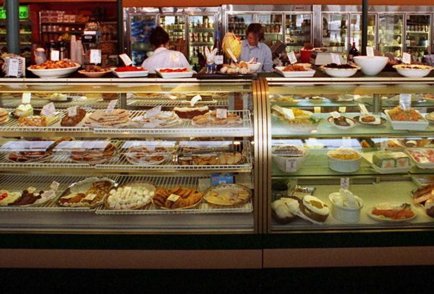 Refrigerated cases stocked with food at Aurora Provisions, a Portland institution, in this file photo.