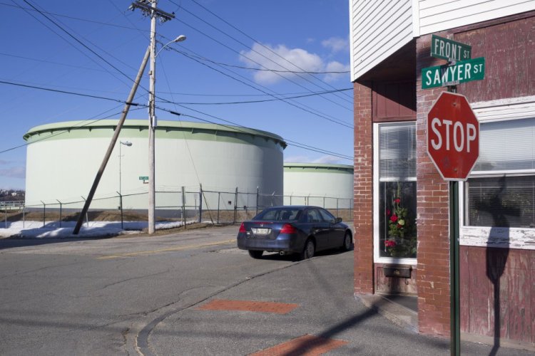 Portland Pipe Line Corp. oil tanks near Sawyer and Front streets in South Portland. A World War II-era pipeline that once carried oil from Portland Harbor to Canadian refineries is a flashpoint in the debate over the city's commitment to industry vs. environmentalism. Councilors passed an ordinance in 2014 meant to keep the pipeline from being used as a means of bringing in tar sands oil from Canada. Now 23 storage tanks lie mostly dormant throughout the city. 