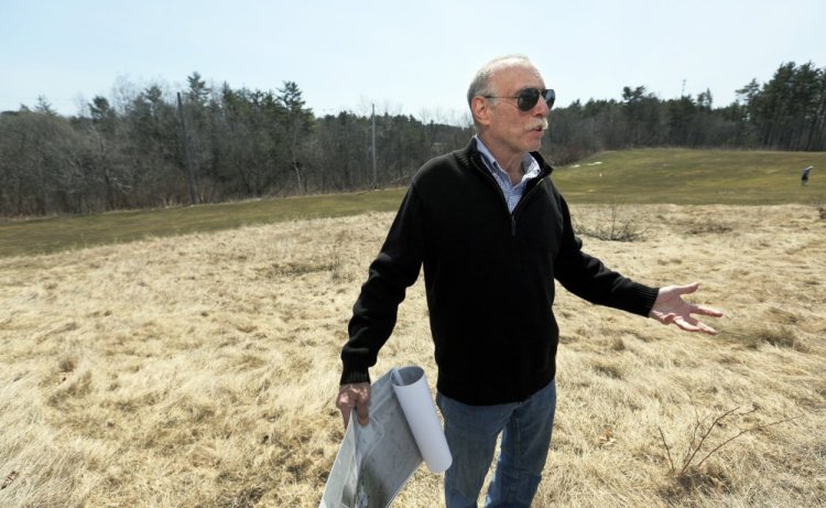 Portland developer Ron Gan visits the site of a former driving range on Riverside Street in Portland. 