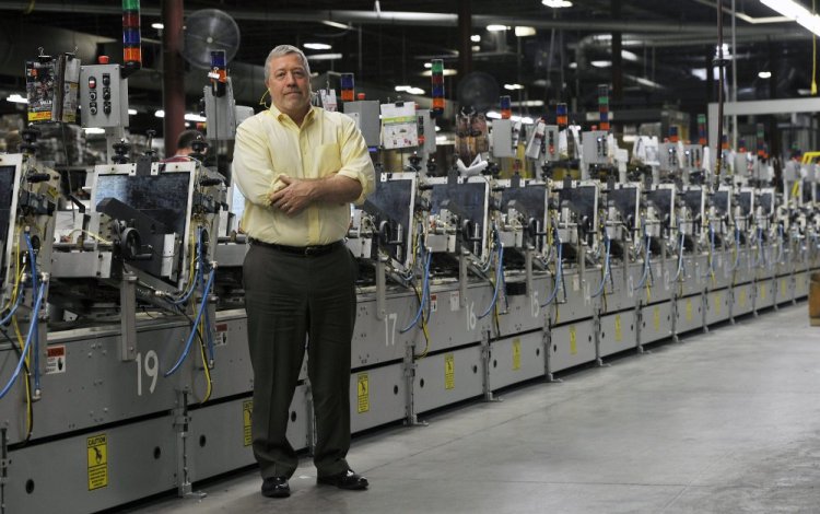 Eric Lane, president of The Dingley Press in Lisbon, says he's seeing new customers for printed catalogs, including online-only retailers that send catalogs in the mail to attract new customers.