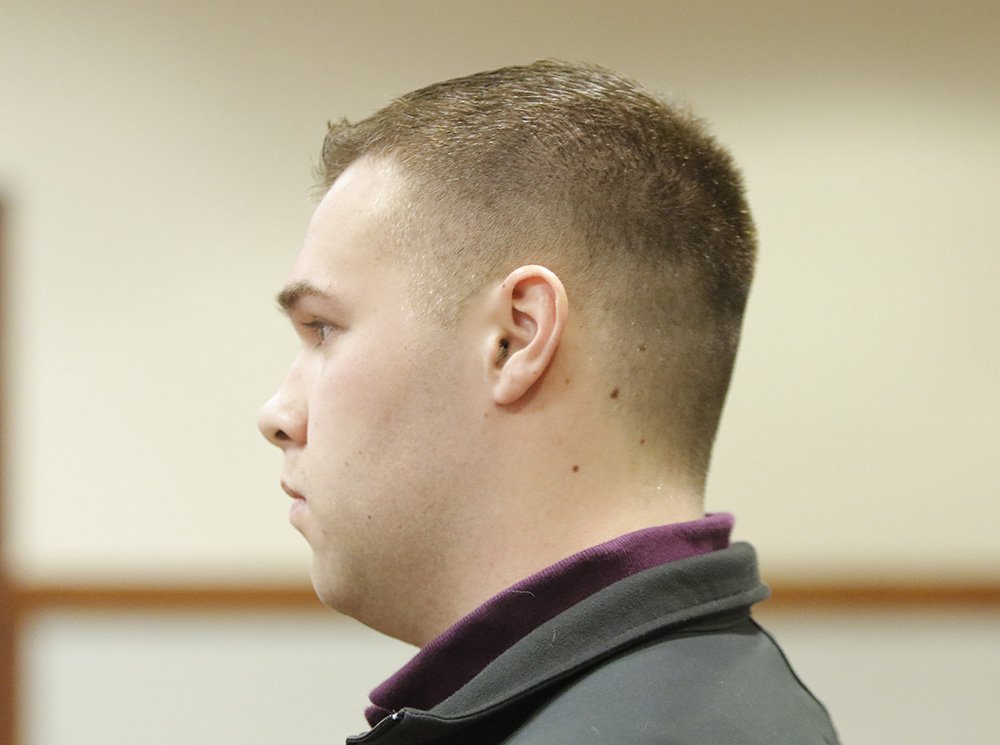 Nicholas Perry appears in court on March 8. The Cumberland County District Attorney’s Office has dismissed the charges against him.