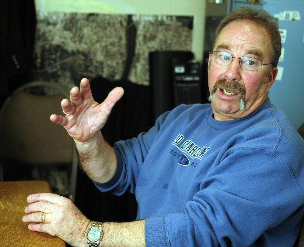 Staff photo by Joe Phelan
Hallowell Fire Capt. Richard Clark speaks during an interview Wednesday in Hallowell City Hall.